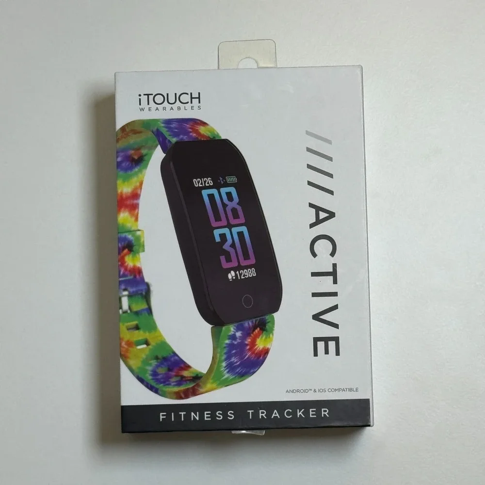NEW iTouch Active Health & Fitness Tracker Smartwatch Tie Dye Heart Rate Monitor